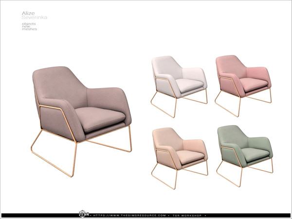Sims 4 — Alize - chair by Severinka_ — A set of furniture and decor for decorating a bedroom.
