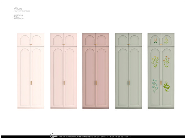 Sims 4 — Alize - wardrobe v1 by Severinka_ — A set of furniture and decor for decorating a bedroom.