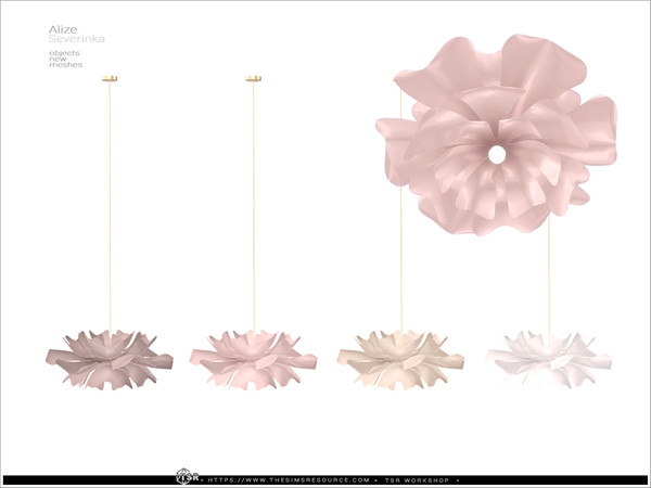 Sims 4 — Alize - ceiling lamp Flower MED by Severinka_ — A set of furniture and decor for decorating a bedroom.