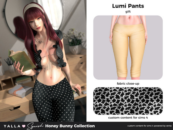 Sims 4 — YALLA - Lumi Pants by VentaStudio — 15 Swatches