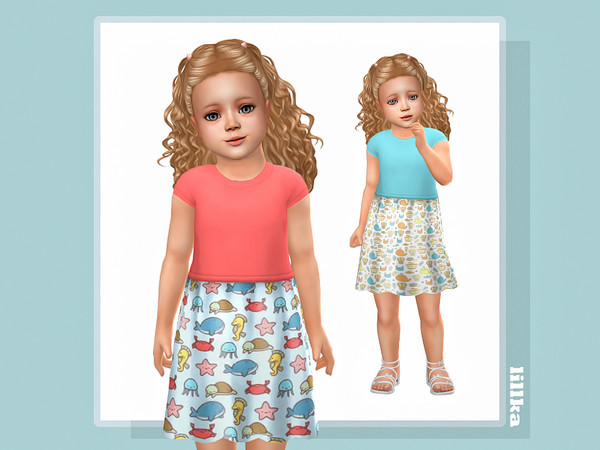 Sims 4 — Suvi Dress by lillka — 6 swatches