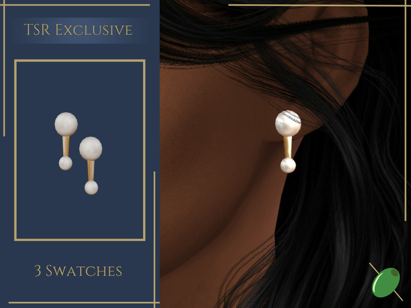 Sims 4 Neeta Pearl Earrings by Pitted0live
