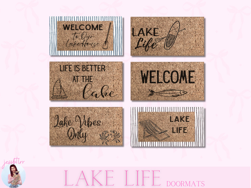 Sims 4 waterfront and pool CC CC Lake Life Doormats by jessbtlrr