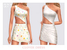 Sims 4 — Clover Dress by Black_Lily — YA, A, Teen