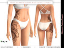 Sims 4 — Phoenix Tattoo Female by MRAN_Art — Phoenix Tattoo Female