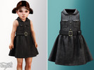 Sims 4 — Toddler - Structured belted dress with polished utility charm by Garfiel — A stylish toddler dress featuring a