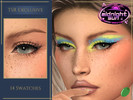 Sims 4 — Midnight Sun Glitter Lashes by Pitted0live — Full eyelashes with specs of glitter Includes bottom lash only and