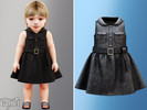 Sims 4 — Infant - Sleeveless collared dress with chic belted detail by Garfiel — A fashionable infant dress with a