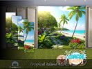 Sims 4 — Tropical Island Mural by Emerald — Inspired by the ocean natural beauty of coastal environments.
