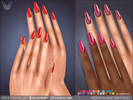 Sims 4 — Long Ballerina And Medium Almond Shiny Nails by feyona — Long Ballerina And Medium Almond Shiny Nails come with