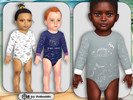 Sims 4 — Infants Dinosaurs Bodysuits by Pelineldis — Kids fashion clothing: five bodysuits for infants boys and girls