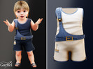 Sims 4 — Infant - Sailboat romper with layered nautical charm by Garfiel — A cute infant romper featuring a sleeveless