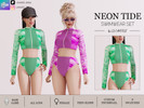 Sims 4 — NEON TIDE - SWIMWEAR SET - TOP by linavees — New Mesh