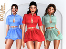Sims 4 — Bubble Muse Set by DOLilac — Includes: (Top + Bottom)