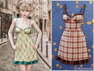 Sims 4 — Autumn picnic sundress by MysteriousOo — A charming sleeveless sundress featuring a fitted corset-inspired