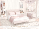 Sims 4 — Blush Blossom Bedroom by BlusterSims — A soft and elegant bedroom featuring blush pink tones, classic detailing,