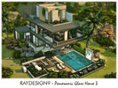 Sims 4 — Panoramic Glass House 3 by RayDesign9 — I build this lot in Windenburg 40x30 lot size with 3 floors. This house