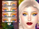 Sims 4 — Pride Eyeshadow HQ by Caroll912 — A 4-swatch soft eyeshadow inspired by pride rainbow flag colours in 4 tones: