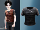 Sims 4 — Child - Faux leather vest shirt with sharp zipper details by Garfiel — A stylish child top featuring a fitted