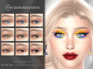 Sims 4 — Adele Eyes HQ by Caroll912 — A 9-swatch face paint set of eyes in different shades of blue, green, and brown.