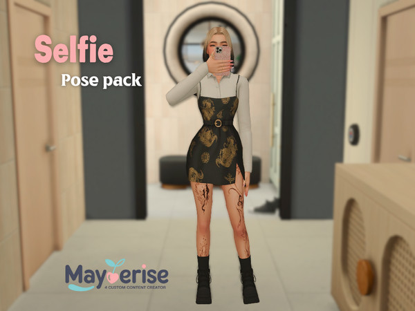 Sims 4 — Selfie Pose Pack by Maycerise — Who doesn't love taking selfies? This pose pack is perfect for giving your Sims