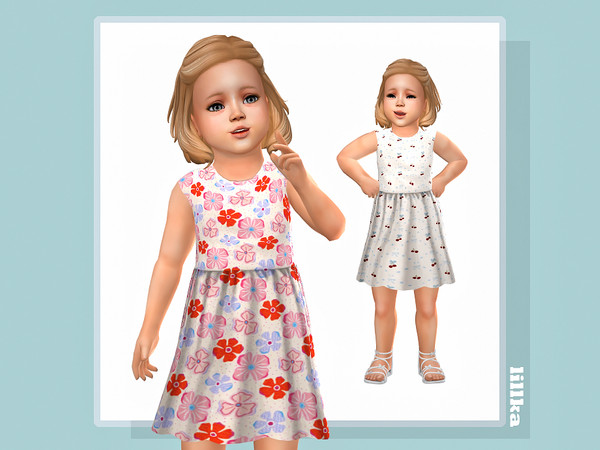 Sims 4 — Natsu Dress by lillka — 6 swatches