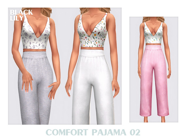 Sims 4 — Comfort Pajama 2 by Black_Lily — YA, A, Teen