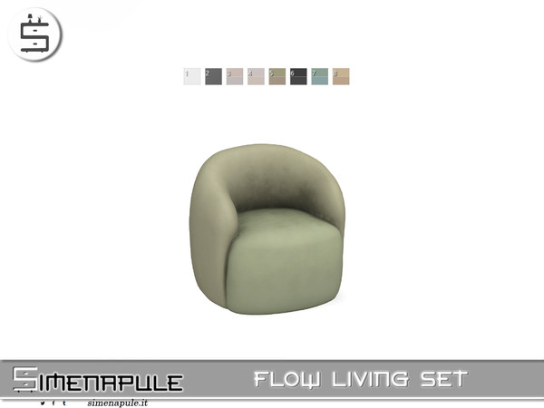 Sims 4 — [SeN4] Flow Living - Armchair by Simenapule — Flow LivingFlow LivingFlow LivingFlow Living