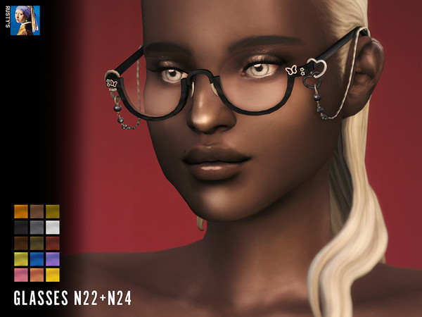 Sims 4 — Glasses Set N1 by rustys_cc — Glasses N22+N24
