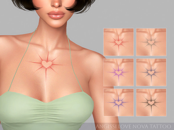 Sims 4 — Love Nova Tattoo by ANGISSI — PREVIEWS MADE USING HQ MOD HQ compatible