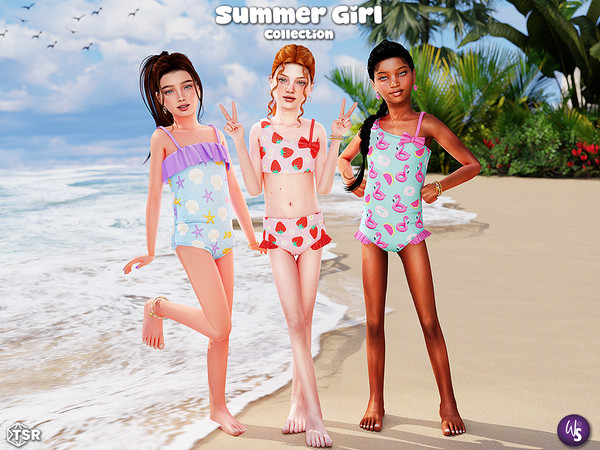 Sims 4 — Lumi SwimBottom (children) by WisteriaSims — Bring a touch of sunshine to your children's wardrobe with this