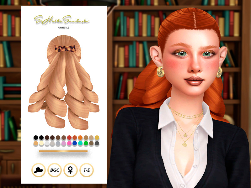 Sims 4 CC Dany Hairstyle by sehablasimlish