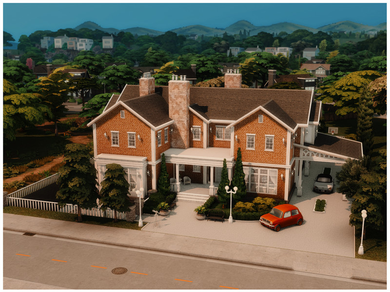 Sims 4 weathered industrial and grunge CC CC MM Brick Manor by Merin_Martini