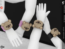 Sims 4 — Bracelet KP1A- Toddler by KaTPurpura — Fabric bracelet for toddlers and young girls with a wool teddy bear