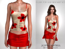 Sims 4 — FLORA TOP AND MINI SKIRT SET by Joan_Campbell_Beauty_ — INCLUDES: