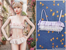 Sims 4 — Picnic charm bikini top by MysteriousOo — A sweet bandeau-style bikini top designed with layered ruffles,
