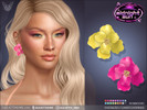 Sims 4 — Midnight Sun - Oversized Flower Earrings by feyona — Oversized Flower Earrings come with 18 swatches.
