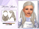 Sims 4 — Krista Hair V1 - Toddler version by Lewbertsn00tles — A delicate half-up, half-down hairstyle, with strands