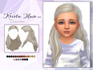 Sims 4 — Krista Hair V2 - Toddler version by Lewbertsn00tles — A delicate half-up, half-down hairstyle, with strands