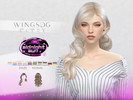 Sims 4 — WINGS HAIR-one-sided long curly hair by wingssims — WINGS HAIR TS4 NL0606 (one-sided long curly hair) Colors:30