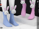 Sims 4 — Shoes KP1B- Female by KaTPurpura — Socks for women with rabbits