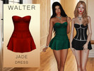 Sims 4 — Jade - Dress by Walter_W — This is a dress with details that resemble a corset.