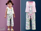 Sims 4 — Toddler - Floral three piece set with soft bow detail by Garfiel — A charming toddler outfit featuring a floral