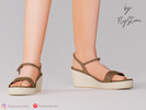 Sims 4 — Child Wedge Sandals by FlyStone — Child open-toe wedge sandals with slim ankle straps, elevated platform sole,
