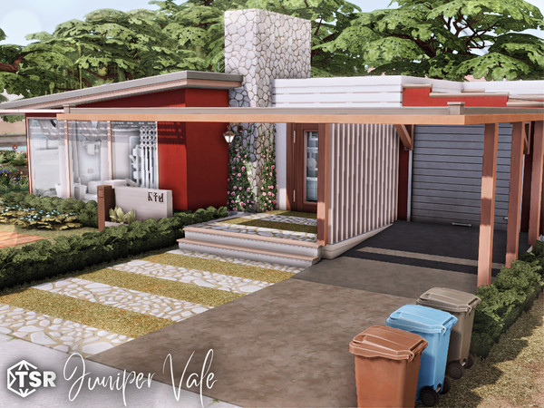 Sims 4 — Juniper Vale l noCC by simZmora — Cozy single-story family home featuring three bedrooms, including two