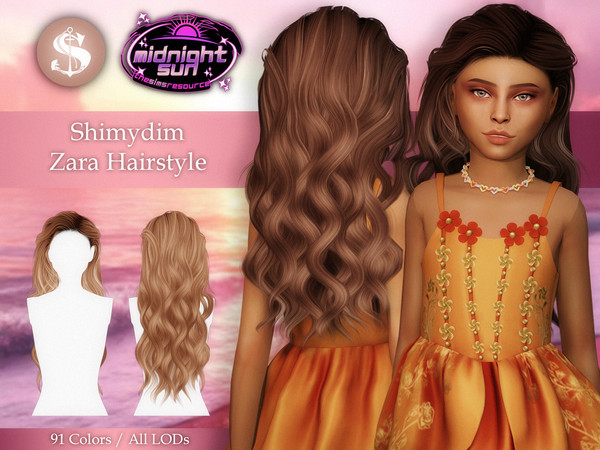 Sims 4 — Zara Hairstyle Child by Shimydimsims — Hi ! I hope you will like this hairstyle inspired by Zara Larsson's