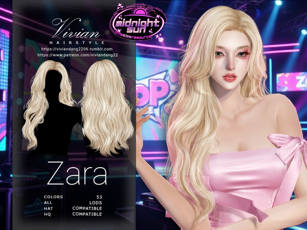 Sims 4 — Zara - Hairstyle by VivianDang — - All new meshes