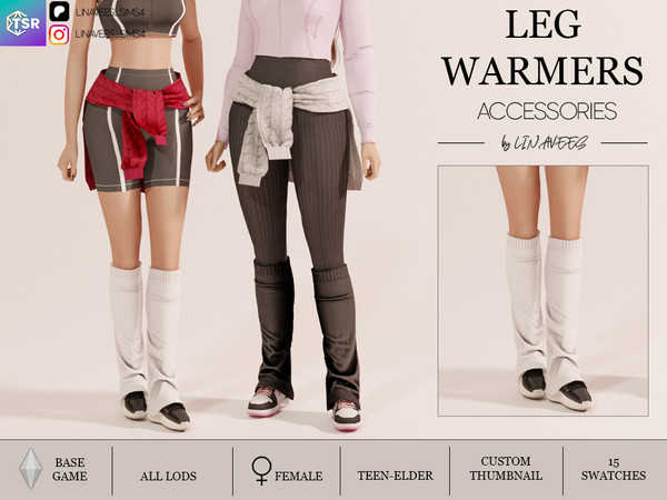 Sims 4 — RITA - LEG WARMERS by linavees — New Mesh