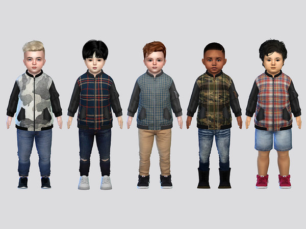 Sims 4 — Rell Leather Jacket Toddler by McLayneSims — TSR EXCLUSIVE