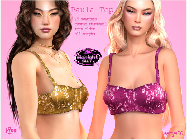Sims 4 — Paula Top by astya96cc — 15 swatches